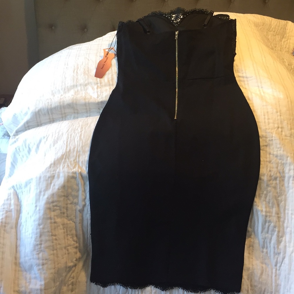 Black Lace Sexy Slip Dress/Lingerie Straps Medium - Picture 5 of 16